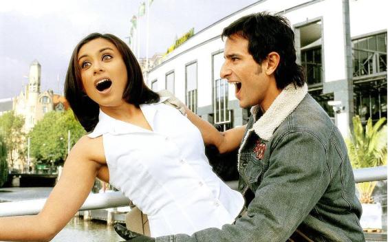 Saif Ali Khan with Rani Mukherjee in Hum Tum (2004) - Bollywoodirect