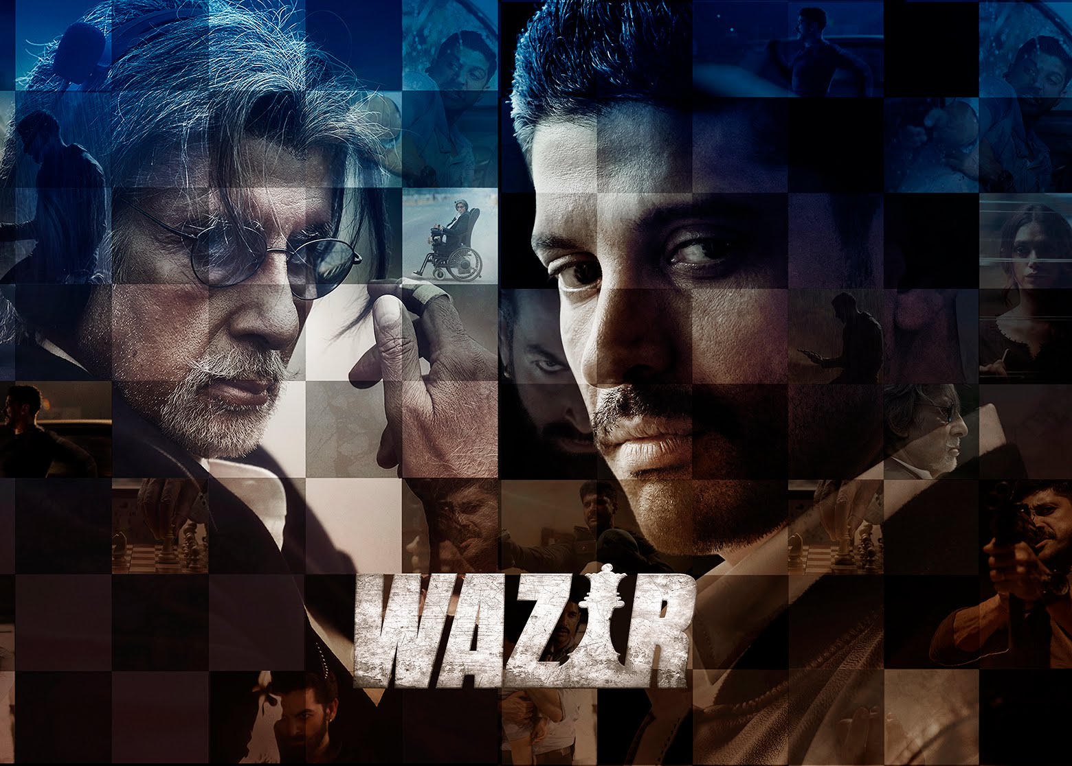 Wazir poster_Amitabh Bachchan_Farhan Akhtar_Bejoy Nambiar_Manav Kaul_Bollywoodirect_FIrst Look_Review_Trailer