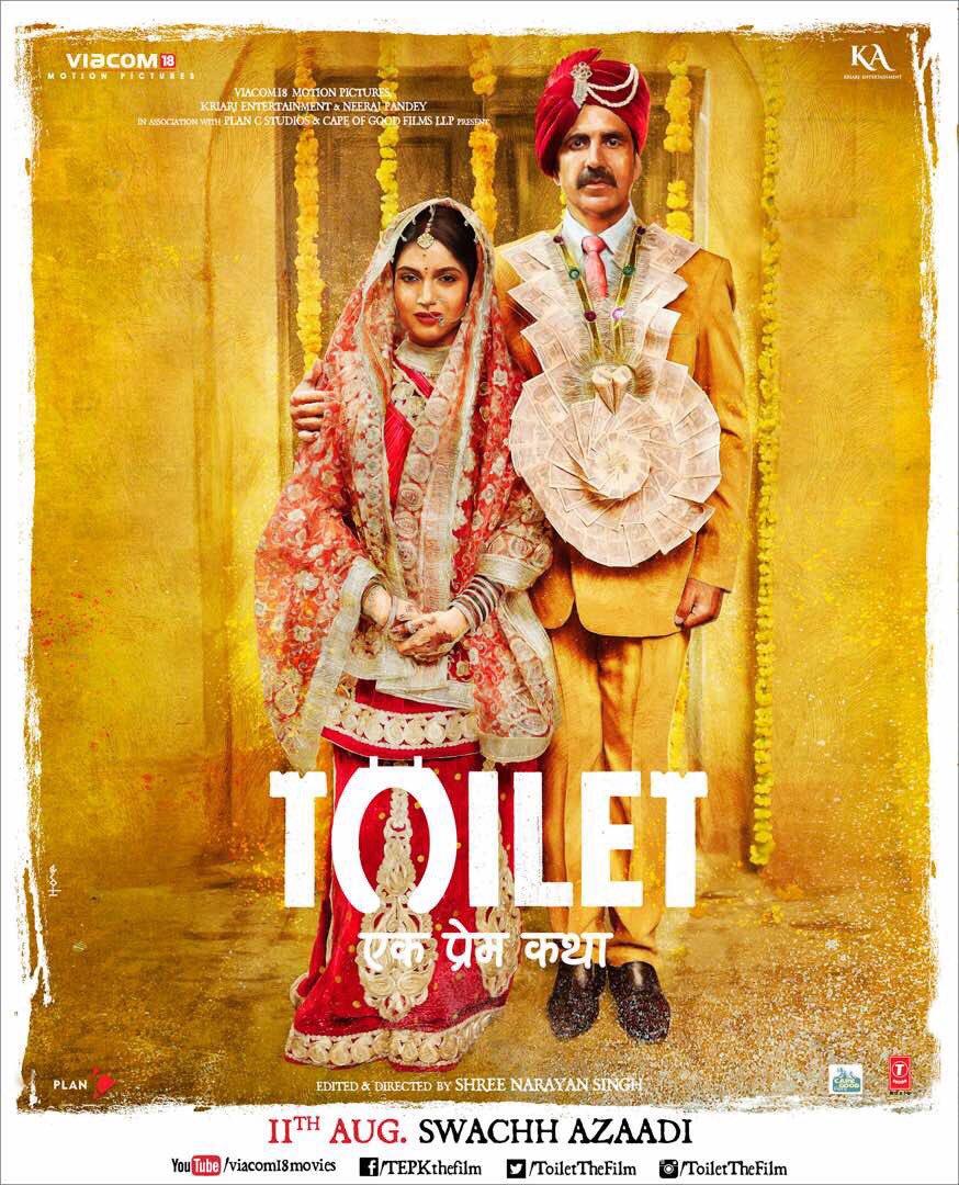 Toilet Ek Prem Katha-Akshay Kumar-Bhumi Pednekar-neeraj Pandey-Watch-Full-Movie-Online-Free-Trailer-Songs-Jukebox-Download-Bollywoodirect-Poster-Review