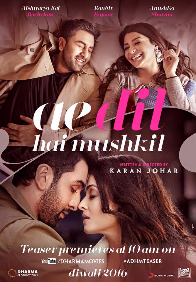 Ae Dil Hai Mushkil-Aishwarya Rai Bachchan-Ranbir Kapoor-Anushka Sharma-Fawad Khan-Karan Johar-Bollywoodirect-First Look-Teaser-Trailer-Full Movie-Watch-Online-Free
