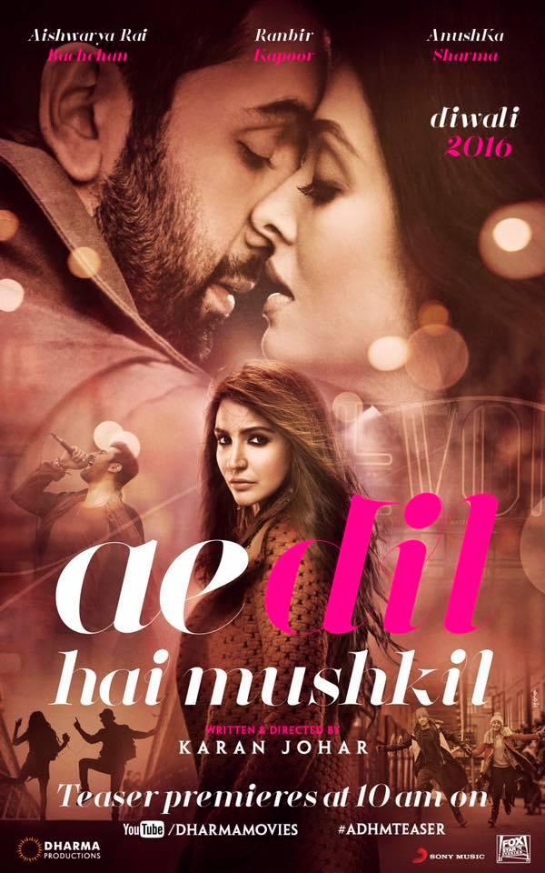Ae Dil Hai Mushkil-Aishwarya Rai Bachchan-Ranbir Kapoor-Anushka Sharma-Fawad Khan-Karan Johar-Bollywoodirect-First Look-Teaser-Trailer-Full Movie-Watch-Online-Free